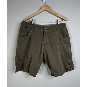 Kuhl Shorts Mens 36 Green Ramblr Lightweight Trail Camping Hiking Outdoor